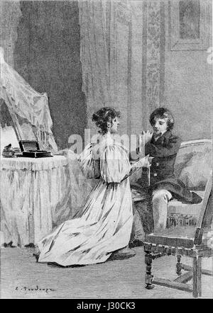 La 'vallée du lis de Balzac' est une œuvre détaillée qui peut être liée à Honoré de Balzac, représentant peut-être la vallée ou le paysage qui l'a inspiré, reflétant la beauté naturelle de la région. Banque D'Images