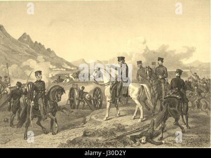 La bataille de Buena Vista, livrée en février 1847, est un engagement clé dans la guerre américano-mexicaine. Les forces américaines, dirigées par le général Zachary Taylor, repoussent une armée mexicaine beaucoup plus importante sous les ordres du général Antonio LÃ³pez de Santa Anna. Banque D'Images