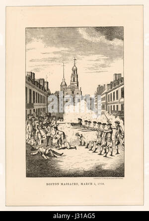 Massacre de Boston, le 5 mars 1770 (NYPL Hadès-292297-465976) Banque D'Images