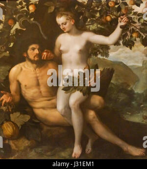 Adam et Eve de Frans Floris Banque D'Images