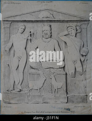 Cernunos Apollon est une figure mythique de la mythologie grecque et celtique antique. Il est souvent représenté comme un Dieu corné représentant la nature, la fertilité et la nature sauvage. Le lien avec Apollon et Cernunnos met en évidence sa double nature à la fois comme une divinité de l'harmonie et les forces indomptées du monde naturel. Banque D'Images