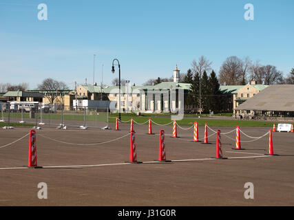 Solvay, New York, USA. Le 28 avril 2017. Les bâtiments situés sur le terrain de la Foire de l'État de New York au sein de Solvay , New York. Banque D'Images