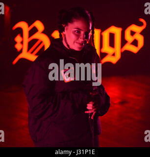 Milwaukee, Wisconsin, États-Unis. Apr 30, 2017. L'évêque Briggs se produit en concert à Turner Hall Ballroom à Milwaukee, Wisconsin. Ricky Bassman/Cal Sport Media/Alamy Live News Banque D'Images