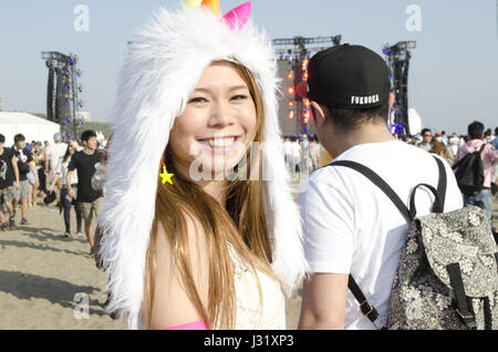 Tokyo, Japon. Apr 30, 2017. Les gens à EDC Le Japon 2017. Photo par : Ramiro Agustin Vargas Tabares Crédit : Ramiro Agustin Vargas Tabares/ZUMA/Alamy Fil Live News Banque D'Images