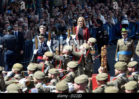 Marid, Espagne. 2 mai, 2017. Cristina Cifuentes lors de célébration du jour de la Communauté de Madrid au Real Casa de Correos, Madrid. 02/05/2017 Credit : Gtres más información en ligne Comuniación,S.L./Alamy Live News Banque D'Images