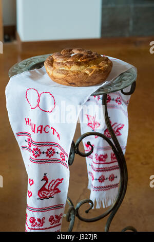 Pain Challah at Wedding Reception Banque D'Images