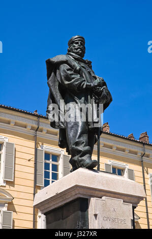 Giuseppe Garibaldi Statue en bronze. Parme. Emilia-Romagna. L'Italie. Banque D'Images