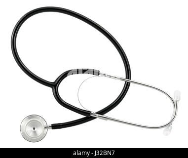 Stéthoscope médical découper sur fond blanc Banque D'Images