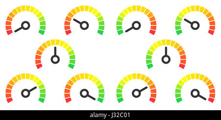 L'élément de voie métrique symboles signes illustration infographie icônes Banque D'Images