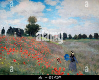 Monet. La peinture intitulée "coquelicots" (coquelicots) par Claude Monet (1840-1926), huile sur toile, 1873 Banque D'Images