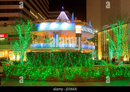 L'Illumination de Noël et de vacances à Ginza Tokyo Japon Banque D'Images