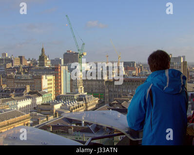 Vue panoramique vue aérienne du centre-ville de Glasgow du phare tower Banque D'Images