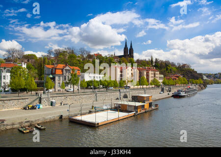 Prague, République tchèque - avril 23,2017 : château de Vysehrad.C'est un fort historique situé dans la ville de Prague.Il a été construit, probablement au 10ème siècle, Banque D'Images