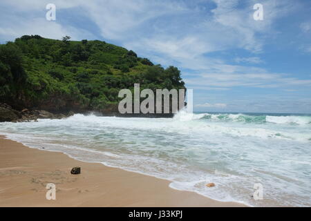 Timang Beach Yogyakarta Banque D'Images