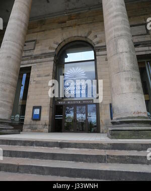 Entrée de registres nationaux de l'Ecosse Edimbourg Ecosse Avril 2017 Banque D'Images