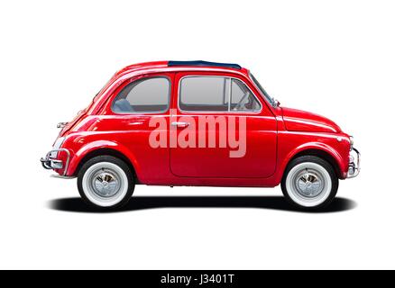 Cuisine italienne classique rouge mini car isolated on white Banque D'Images