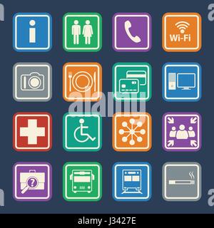 Les icons set. Vector design plat. Illustration de Vecteur