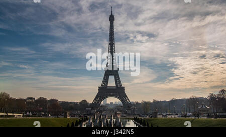 Vue de la Tour Eiffel à Paris, France Banque D'Images