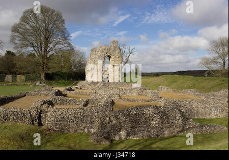 Château Ludgershall 12e siècle ruines Ludgershall Wiltshire Banque D'Images