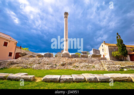 Vestiges romains de la vieille ville de Nin, Dalmatie, Croatie Banque D'Images