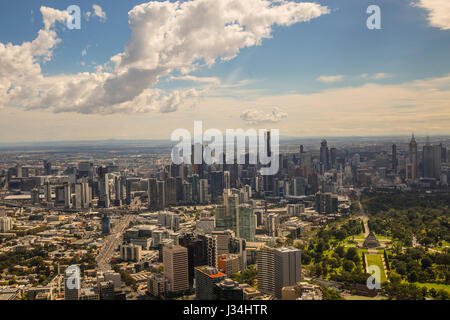 Vue aérienne de l'Albert Park race track à l'Australien 2017 Grand Prix de Formule 1 Banque D'Images