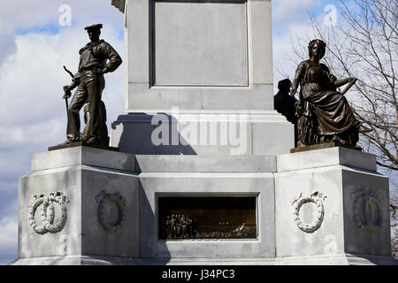 Le Monument aux soldats et marins sur le Boston Common Quartier historique de Beacon Hill, Boston, Massachusetts, United States, USA, Banque D'Images