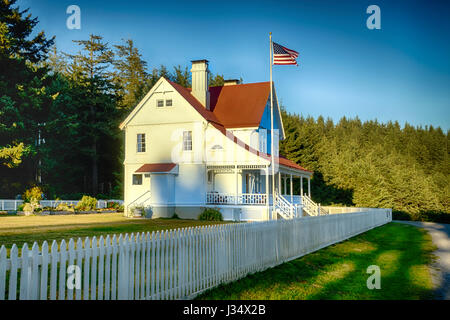 Maison de gardiens de phare Heceta Head, sur la côte de l'Oregon Banque D'Images