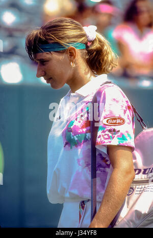 Steffi Graf (GER) participent à l'1991Championnats Lipton Banque D'Images