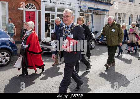 Cet événement a été à l'origine partie de la Georgian Blandford Forum Fayre depuis de nombreuses années, mais est désormais lieu tous les deux ans ici à Wimborne Minster. La com Banque D'Images