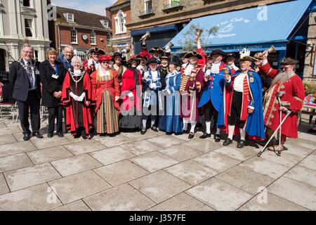 Cet événement a été à l'origine partie de la Georgian Blandford Forum Fayre depuis de nombreuses années, mais est désormais lieu tous les deux ans ici à Wimborne Minster. La com Banque D'Images