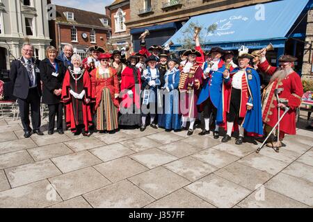 Cet événement a été à l'origine partie de la Georgian Blandford Forum Fayre depuis de nombreuses années, mais est désormais lieu tous les deux ans ici à Wimborne Minster. La com Banque D'Images