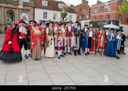 Cet événement a été à l'origine partie de la Georgian Blandford Forum Fayre depuis de nombreuses années, mais est désormais lieu tous les deux ans ici à Wimborne Minster. La com Banque D'Images