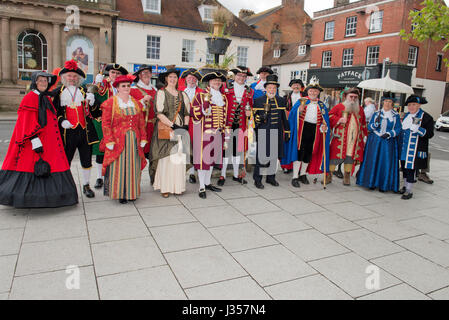 Cet événement a été à l'origine partie de la Georgian Blandford Forum Fayre depuis de nombreuses années, mais est désormais lieu tous les deux ans ici à Wimborne Minster. La com Banque D'Images