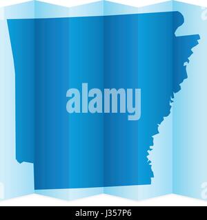 L'Arkansas carte sur un fond blanc. Vector illustration. Illustration de Vecteur