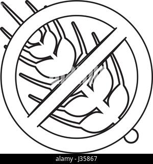 Aliments sans gluten Illustration de Vecteur