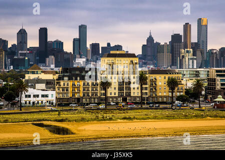 Plage de Port Melbourne, Victoria Banque D'Images