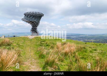 Le chant de l'arbre est un pantopican sonnerie situé à Crown Point plus à Burnley, dans le Lancashire. Banque D'Images