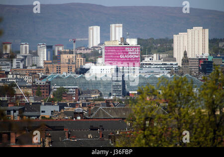 Une vue générale de Glasgow, à au nord de la ville, Queen's Park à Govanhill. Banque D'Images