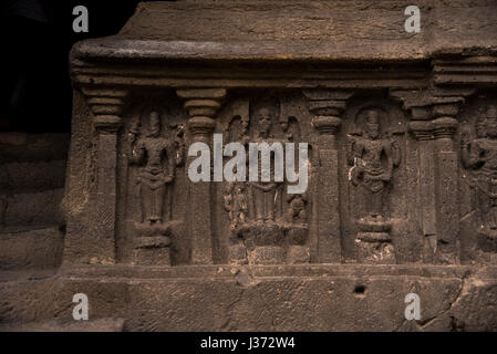 Les grottes d'Ellora, Aurangabad, Maharashtra, Inde Banque D'Images