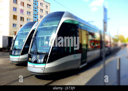 Paris, Tramway Villejuif - Rungis - Orly - Athis-Mons, T7 Banque D'Images