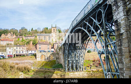 Le pont de fer, Shropshire Banque D'Images