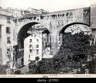 , Celestino Degoix (floruit 18601890) Genova Ponte Banque D'Images