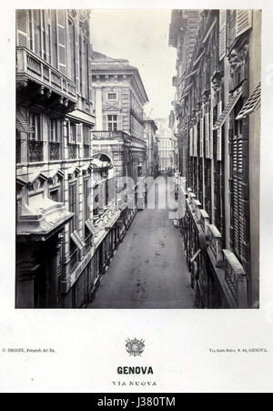 , Celestino Degoix (floruit 18601890) Genova Via Nuova Banque D'Images