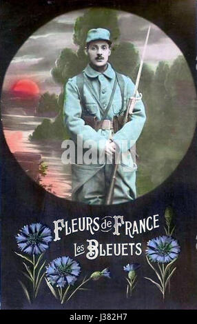 CPA Le Bleuet de France 1914 1918 Banque D'Images