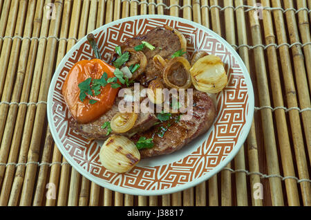 Kulbastı - variété de plats turcs .la cuisine Turque Banque D'Images