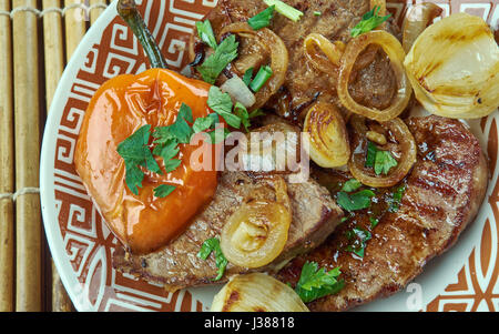 Kulbastı - variété de plats turcs .la cuisine Turque Banque D'Images