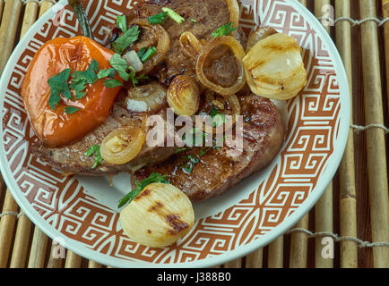 Kulbastı - variété de plats turcs .la cuisine Turque Banque D'Images