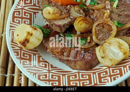 Kulbastı - variété de plats turcs .la cuisine Turque Banque D'Images