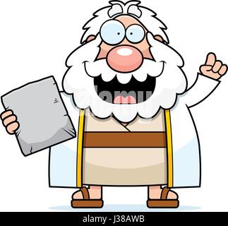 Illustration d'une caricature de Moïse avec une idée. Illustration de Vecteur