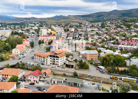 Akhaltsikhe, Géorgie - 29 septembre 2016 : Avis d'Akhaltsikhe ville de Rabati Château Banque D'Images